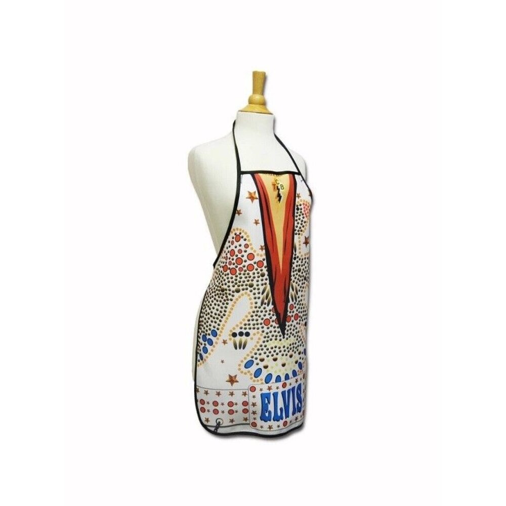 New Elvis Presley Jumpsuit Apron Kitchen Cooking Gift The King Photo Rock & Roll - Picture 2 of 4